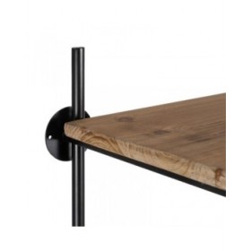 Scaffale Nero Beige Ferro Legno di abete 64 x 44 x 220 cm