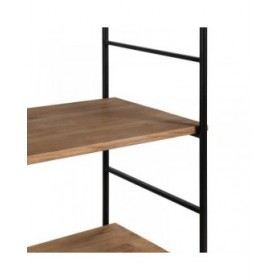 Scaffale Nero Beige Ferro Legno di abete 64 x 44 x 220 cm