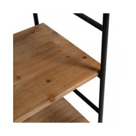 Scaffale Nero Beige Ferro Legno di abete 64 x 44 x 220 cm