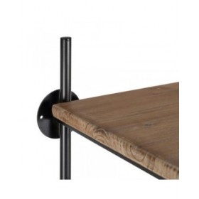 Scaffale Nero Beige Ferro Legno di abete 94 x 44 x 220 cm