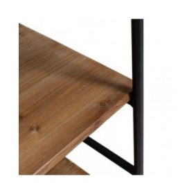 Scaffale Nero Beige Ferro Legno di abete 94 x 44 x 220 cm
