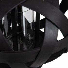 Lanterna 35 x 35 x 29 cm Portacandele Nero Bambù