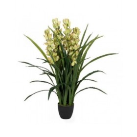 Pianta Decorativa Bambù Polietilene Ferro Cemento Tessuto 45 x 45 x 110 cm