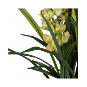 Pianta Decorativa Bambù Polietilene Ferro Cemento Tessuto 45 x 45 x 110 cm