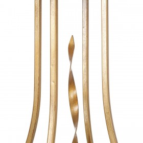 Tavolo aggiuntivo 48,5 x 48,5 x 60,5 cm Cristallo Dorato Metallo