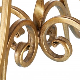 Tavolo aggiuntivo 48,5 x 48,5 x 60,5 cm Cristallo Dorato Metallo