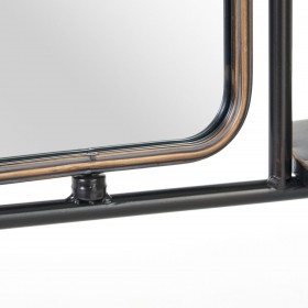 Appendiabiti 67 x 19 x 166,5 cm Cristallo Nero Dorato Metallo
