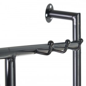 Appendiabiti 67 x 19 x 166,5 cm Cristallo Nero Dorato Metallo