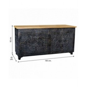 Credenza Alexandra House Living Legno di mango 42 x 92 x 183 cm