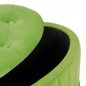 Puff 80 x 80 x 46 cm Tessuto Sintetico Metallo Verde
