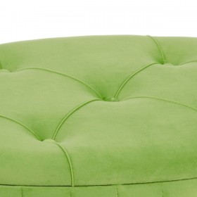 Puff 80 x 80 x 46 cm Tessuto Sintetico Metallo Verde