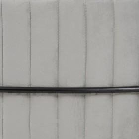 Puff 80 x 80 x 46 cm Tessuto Sintetico Grigio Metallo