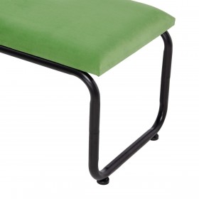 Panca 110 x 40 x 68 cm Tessuto Sintetico Metallo Verde