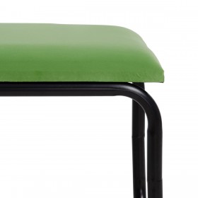 Panca 110 x 40 x 68 cm Tessuto Sintetico Metallo Verde