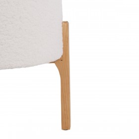 Puff Tessuto Sintetico Beige Legno 46 x 46 x 46 cm