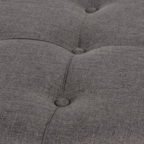 Puff 63 x 63 x 41 cm Tessuto Sintetico Metallo Grigio scuro