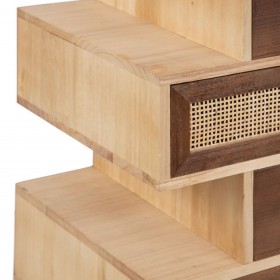 Ingresso con Cassetti SASHA 80 x 33 x 94 cm Naturale Legno Crema Rattan