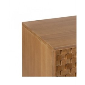 Cassettiera MARIGNI Nero Naturale Ferro Legno MDF 118 x 42 x 77 cm
