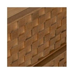 Comodino MARIGNI Nero Naturale Ferro Legno di frassino Legno MDF 51,5 x 42 x 56,5 cm