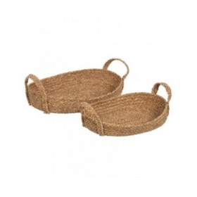 Cesta Decorativa Fibra naturale 48 x 32 x 18 cm (2 Unità)