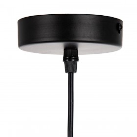 Lampadario 40 x 40 x 234 cm Cristallo Nero Metallo Ø 15 cm Moderno