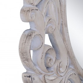 Specchio da parete 122,7 x 4,8 x 122,7 cm Cristallo Bianco Poliuretano