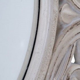 Specchio da parete 122,7 x 4,8 x 122,7 cm Cristallo Bianco Poliuretano