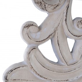 Specchio da parete 122,7 x 4,8 x 122,7 cm Cristallo Bianco Poliuretano