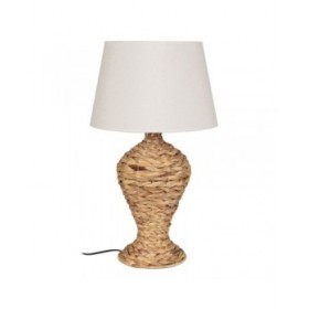 Lampada da tavolo Crema Naturale Lino Ferro Fibra naturale 60 W 220-240 V 40 x 40 x 69,5 cm