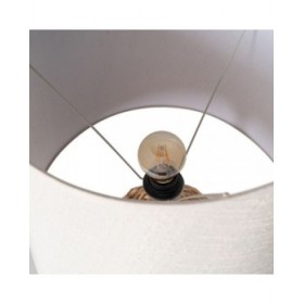 Lampada da tavolo Crema Naturale Lino Ferro Fibra naturale 60 W 220-240 V 40 x 40 x 69,5 cm