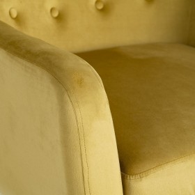 Poltrona 75 x 83 x 103 cm Tessuto Sintetico Legno Senape