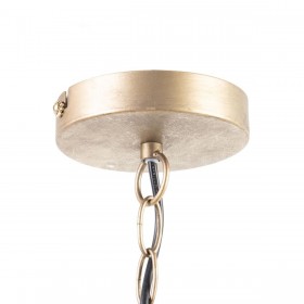 Lampadario 55 x 55 x 60 cm Fogli Dorato Metallo