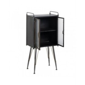 Stand Espositore BRICK Nero Dorato Cristallo Ferro 58 x 40 x 120 cm