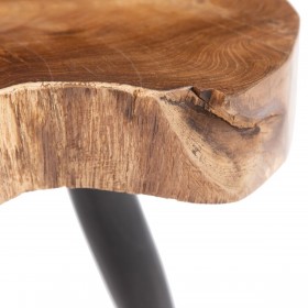 Tavolo aggiuntivo Naturale Nero teak 50 x 50 x 40 cm