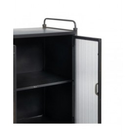 Stand Espositore BRICK Nero Dorato Cristallo Ferro 58 x 40 x 120 cm