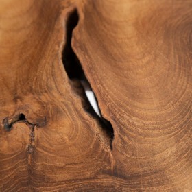 Tavolo aggiuntivo Naturale Nero teak 50 x 50 x 40 cm