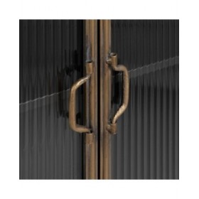 Stand Espositore BRICK Nero Dorato Cristallo Ferro 58 x 40 x 120 cm