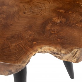 Tavolo aggiuntivo Naturale Nero teak 60 x 60 x 50 cm