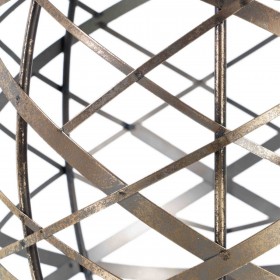 Tavolo aggiuntivo 42 x 42 x 40 cm Cristallo Grigio Dorato Metallo