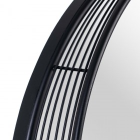 Specchio da parete 60,5 x 15,5 x 60,5 cm Nero Metallo