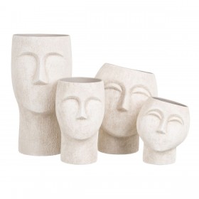 Vaso Ceramica Crema 19 x 19 x 20 cm