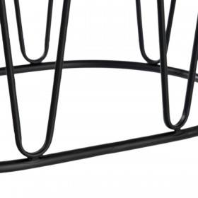 Tavolo aggiuntivo 56 x 35,5 x 56 cm Cristallo Nero Metallo (2 Unità)