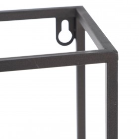 Scaffale 36 x 12 x 36 cm Nero Dorato Metallo