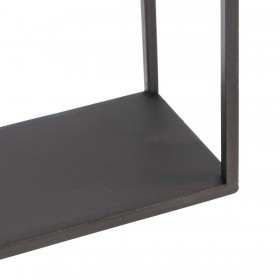 Scaffale 36 x 12 x 36 cm Nero Dorato Metallo