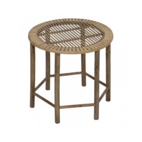 Tavolo aggiuntivo Naturale Bambù 50 x 50 x 48 cm 38,5 x 38,5 x 40 cm 2 Pezzi (2 Unità)