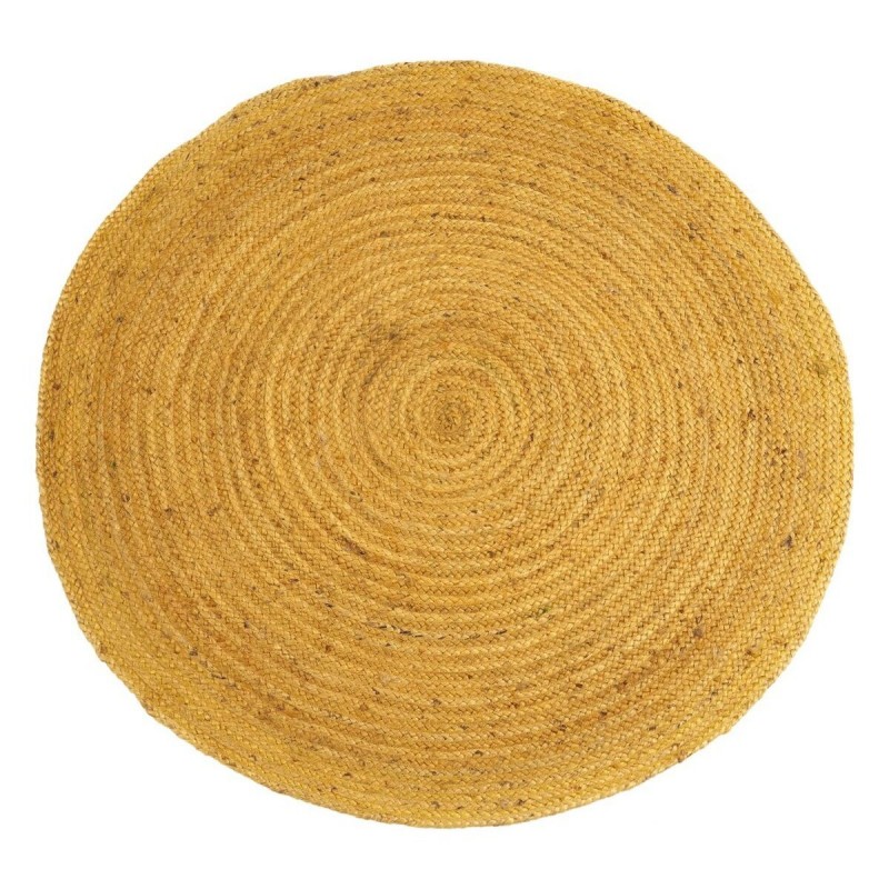 Tappeto Giallo Juta 120 x 120 cm
