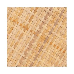 Tavolino da Caffè Nero Naturale Cristallo Ferro Rattan 97,5 x 34 x 35 cm (3 Unità)