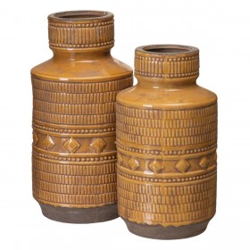 Vaso 18 x 18 x 32,5 cm Ceramica Senape