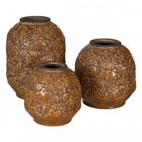 Vaso Ceramica Marrone 20 x 20 x 20 cm