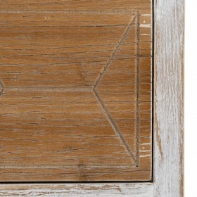 Comodino COUNTRY Naturale Bianco Legno di abete 50 x 35 x 55 cm Legno MDF